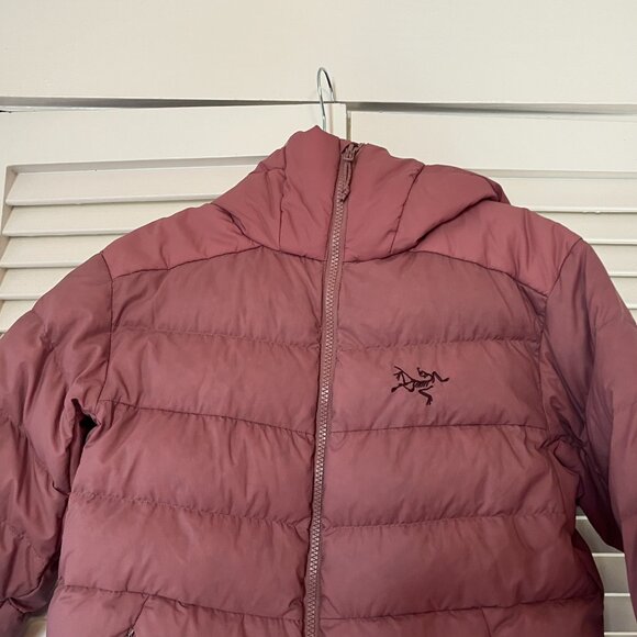 Arc'teryx women's Thorium AR Hoody down puffer jacket coat medium pink mauve - Picture 3 of 13